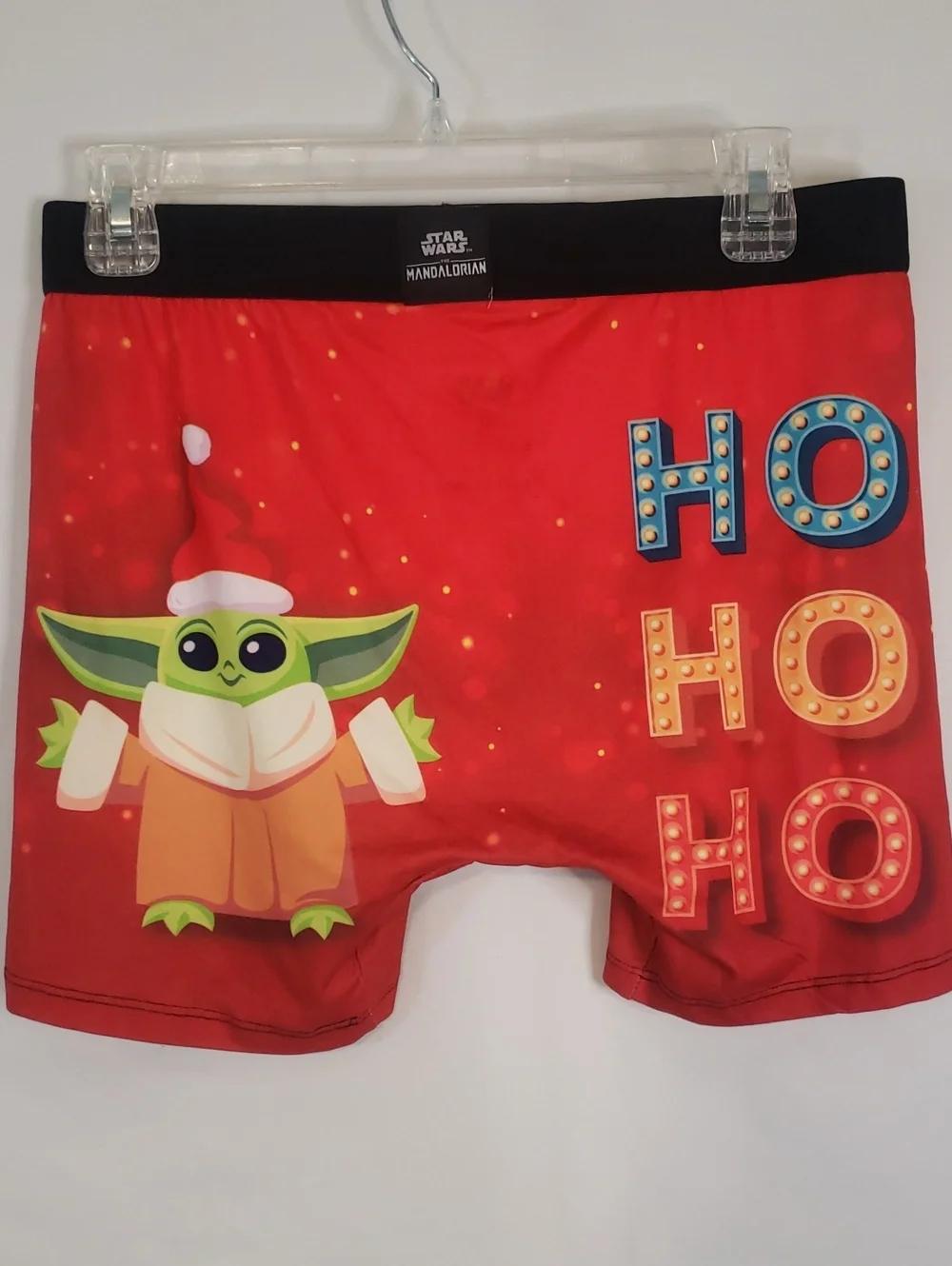 Crazy Boxer Star Wars Grogu 'Ho Ho Ho' Holiday Boxer Briefs, XL
